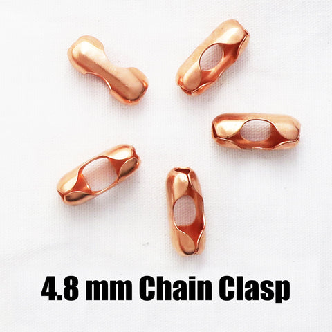 Copper Bead Chain Clasp FCB24X Bulk Bead Chain Clasp Connector Solid Copper Jewelry Supplies 4.8 mm Chain Clasp