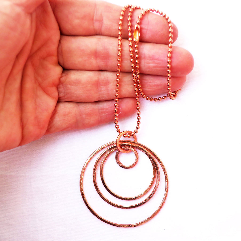 Solid Copper Necklace Chains Bead Chain Necklace Set NC22 Fine Copper 2.4  mm Ball Chain Necklace Chains 24 Inch Chain Bulk Lot of 10