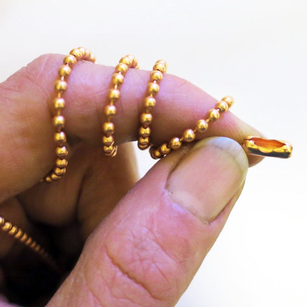 Solid Copper Anklet Set Fine Copper Bead Chain Ankle Bracelets ACC2S Pure Copper 2.4mm Bead Chain Anklet Set