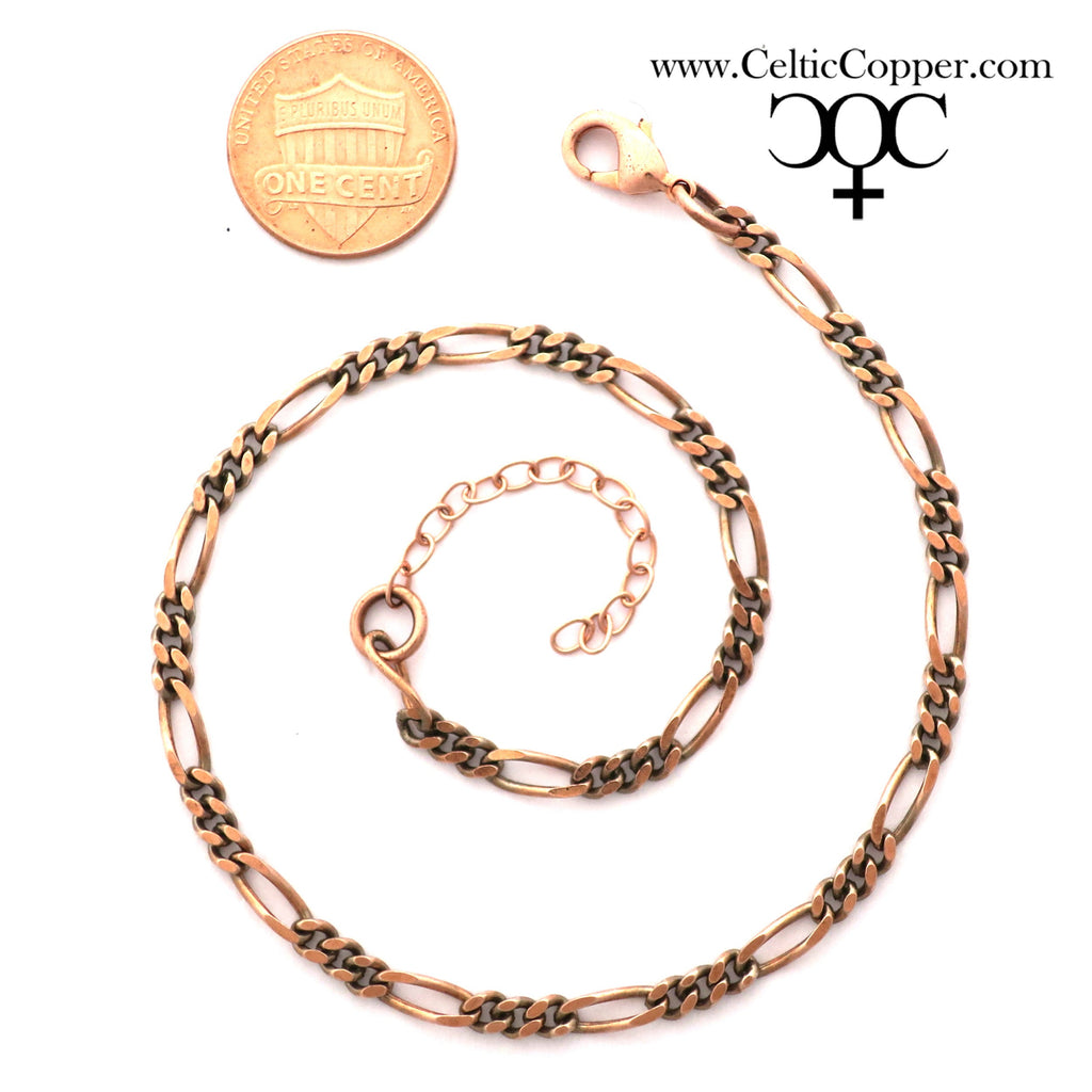 Real copper outlet ankle bracelet