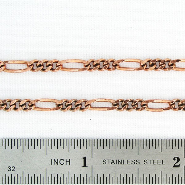 Custom Necklace Chain Fine Figaro Chain Necklace NC41 Solid Copper Necklace Custom Size Chain