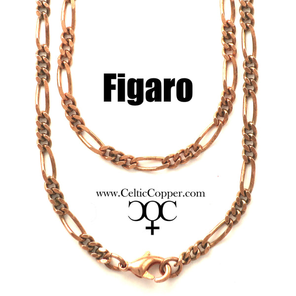 Custom Necklace Chain Fine Figaro Chain Necklace NC41 Solid Copper Necklace Custom Size Chain