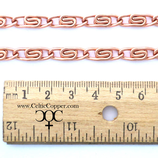 Solid Copper Bulk Chain Unfinished 5mm Celtic Copper Scroll Chain FC66 Medium Copper Celtic Scroll Chain By The Foot