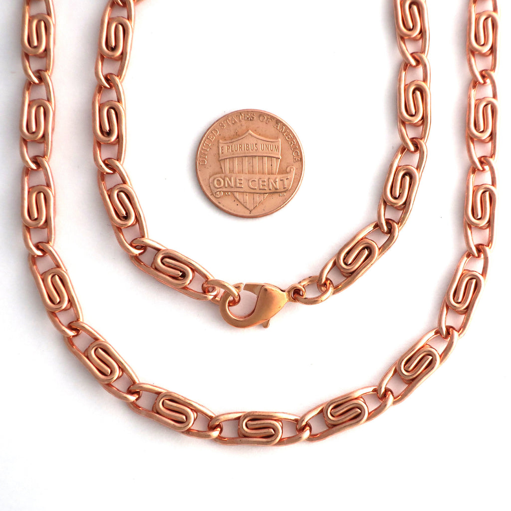 Solid Copper Necklace Chain Celtic Scroll Chain Necklace NC66 Medium 5 –  Celtic Copper Shop