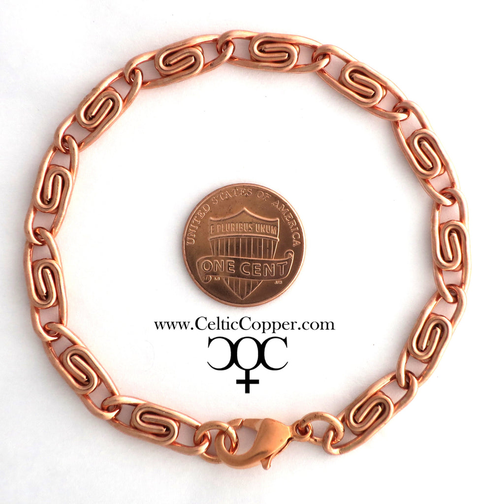 20 Inch Length Solid Copper Chain CN715G - 5/16 of an inch wide