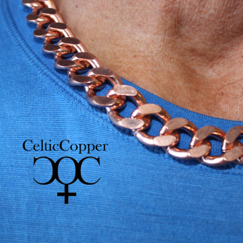 Super Chunky Solid Copper Necklace Chain NC162 Men's Extra Heavy 16mm Copper Curb Chain Necklace 20 Inch Chain