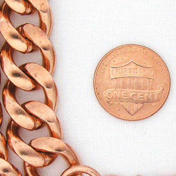 Custom Necklace Chain Heavy Duty Cuban Curb Chain Necklace NC79 Bold 13mm Copper Curb Chain Necklace Custom Size Chain