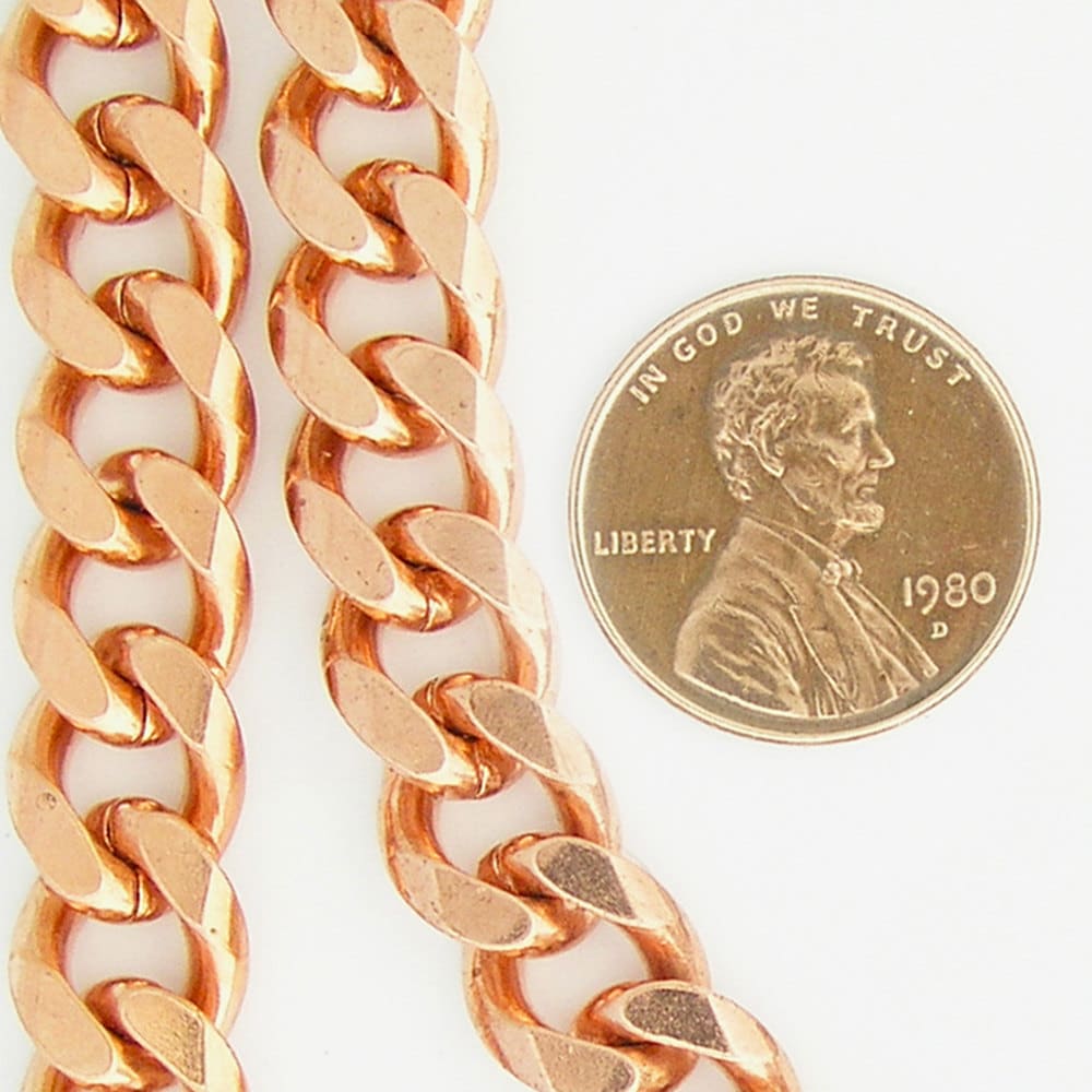 Bulk Copper Curb Chain 10mm Heavy Copper Chain by the Foot FC76 Copper –  Celtic Copper Shop