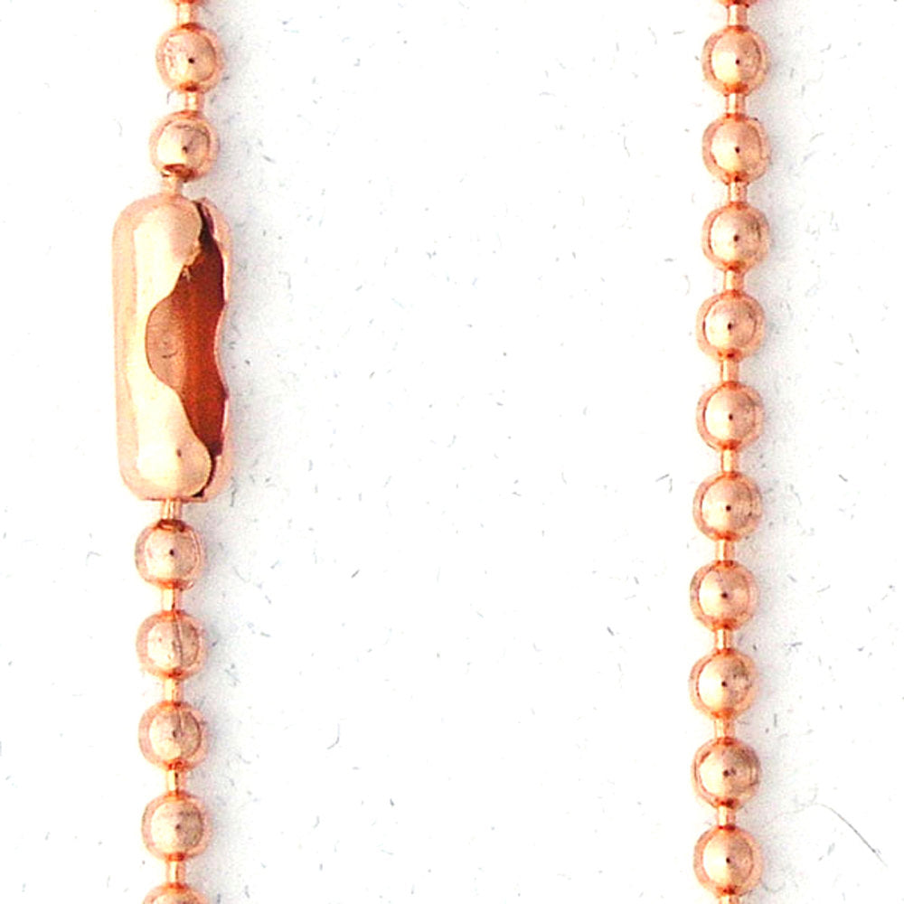 Solid Copper Necklace Chain Copper Bead Chain Necklace NC24 Fine 2.4 C –  Celtic Copper Shop