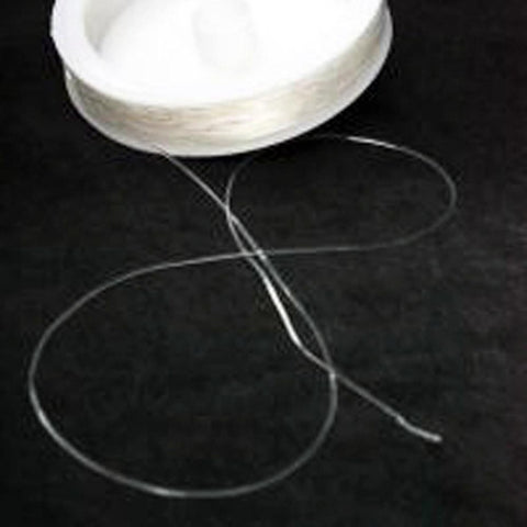 Stretchy Clear String for Bracelets 2PC Gold Spring Ring Clasp