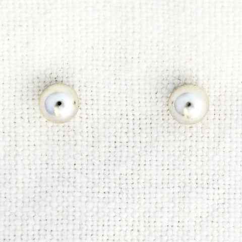 Sterling Silver 5mm Ball Earring Studs ECP420 STerling Silver Post Earring Stud Earrings with Hypoallergenic Steel Post and Clutches