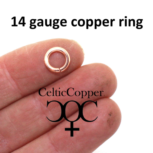 Heavy Weight 14 Gauge Copper Jump Rings JSR14 Solid Copper Jewelry Findings Copper Ring 10-Pack