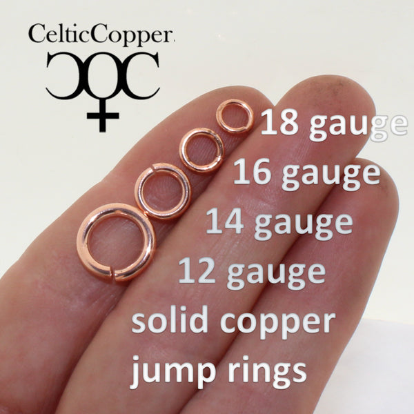 Heavy Duty 12 Gauge Copper Jump Rings JSR12 Solid Copper Jewelry Findings Copper Ring 2-Pack